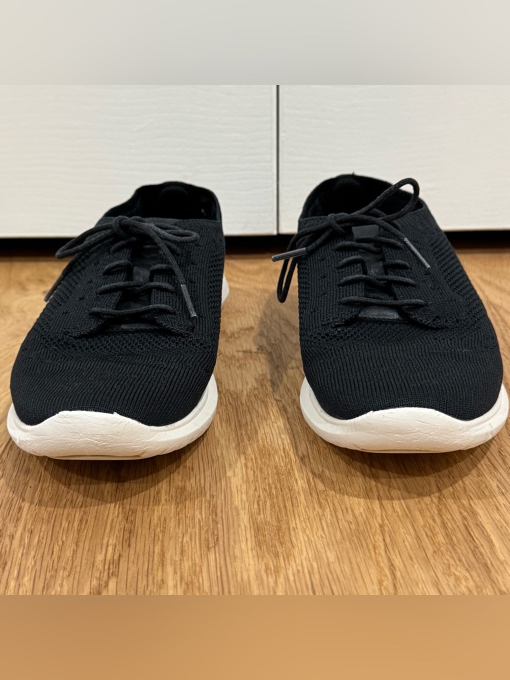 Cole Haan Women's ZERØGRAND Meritt Stitchlite Oxfords Sz 7.5 black knit sneakers - Picture 7 of 11